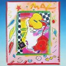Lady Profile, Original Mixed Media Painting, Peter Max