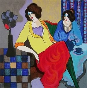 Sisters, Ltd Ed Silk-screen, Itzhak Tarkay