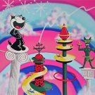 Felix on a Pedestal, Ltd Ed Silk-screen, Kenny Scharf - LARGE!