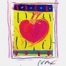 Heart Series VI, Ltd Ed Lithograph (Mini 5" x 4"), Peter Max - SIGNED with COA