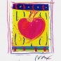 Heart Series VI, Ltd Ed Lithograph (Mini 5" x 4"), Peter Max - SIGNED with COA