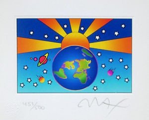 Protect Our Home Ver. I, Ltd Ed (Mini 5 x 6.25), Peter Max - SIGNED w/COA