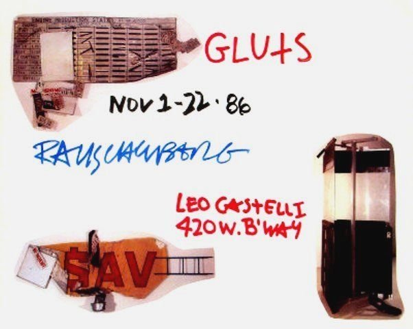 Gluts, 1986 Exhibition Poster, Robert Rauschenberg
