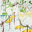 Biological Garden, Ltd Ed Mixed Media (Lithograph & Collage), Salvador Dali