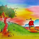 Quiet Lake III, Ltd Ed Lithograph, Peter Max - SIGNED with COA