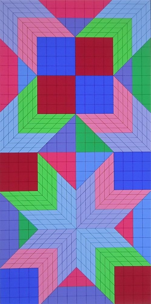 DO-OR, Ltd Ed Silk-screen, Victor Vasarely - LARGE!
