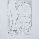 Crouching Model Nude & Sculptured Head, Ltd Ed Lithograph, Pablo Picasso-Vollard