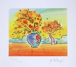 Vase with Tree II, Ltd Ed Lithograph, Peter Max - SIGNED with COA