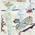 Liquid Tornado Bathtub, Ltd Ed Mixed Media (Lithograph & Collage), Salvador Dali