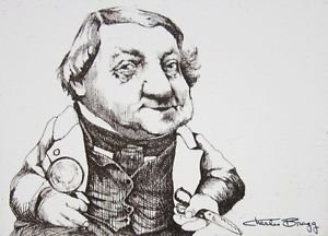 Doyle the Mohel, Duotone Lithograph, Charles Bragg