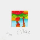 Two Sailboats with Stars, Ltd Ed (Mini 4.875" x 4.5"), Peter Max - SIGNED w/ COA