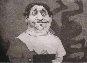 Researcher, Duotone Lithograph, Charles Bragg