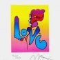 Love I, Ltd Ed Lithograph (Mini 6" x 5"), Peter Max - SIGNED with COA