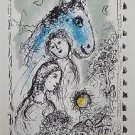 Blue Horse with Couple, 1982 Ltd Ed Lithograph, Marc Chagall