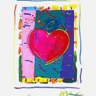 Heart Series IV, Ltd Ed Lithograph (Mini 5" x 4"), Peter Max - SIGNED with COA