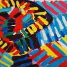 Face in the Colorful Rain, Ltd Ed Lithograph, Karel (Christiaan) Appel
