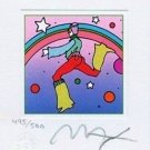 Cosmic Jumper Detail I, Ltd Ed Litho (Mini 3.5" x 3"), Peter Max - SIGNED w/ COA