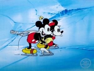 Mickey & Minnie on Ice, Ltd Ed Sericel, Disney