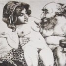 Bacchantes, Duotone Lithograph, Charles Bragg