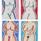 Study for Four Nudes (Suite), Original Pastel, Chris van der Els