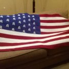 Handmade American flag blanket