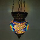 Rainbow lantern mosaic hanging lamp glass chandelier light lampe mosaiqe hng 71