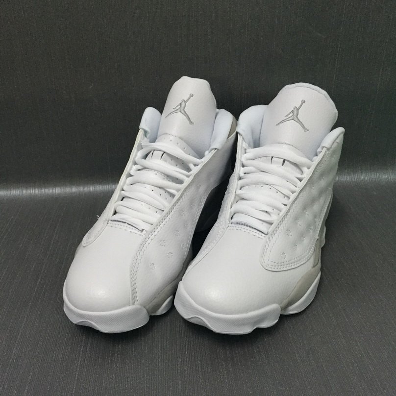 all white air jordan 13s