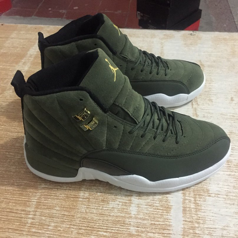 olive canvas jordan 12