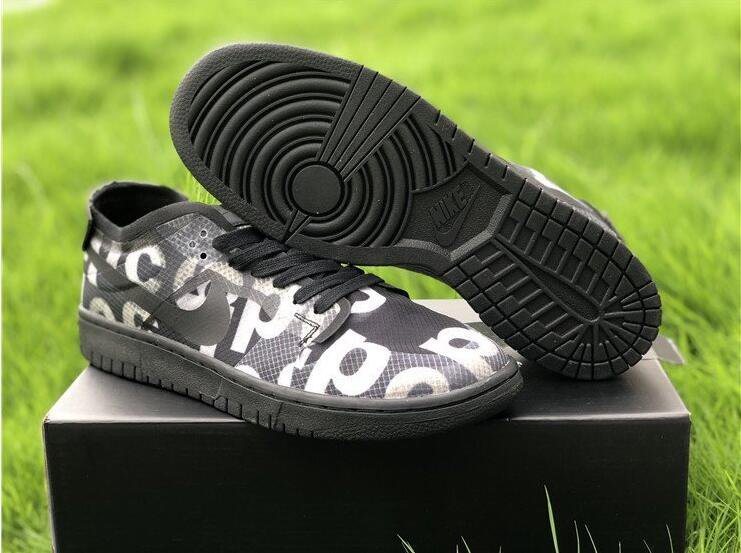nike dunk low comme des garcons print