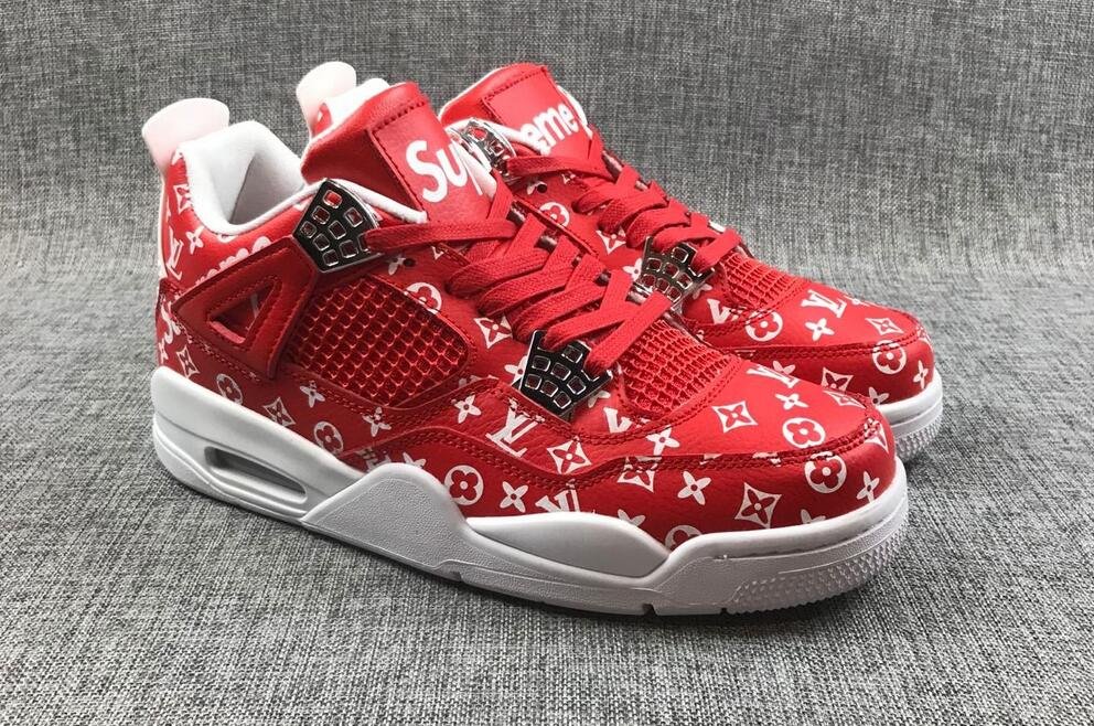 lv supreme jordan 4