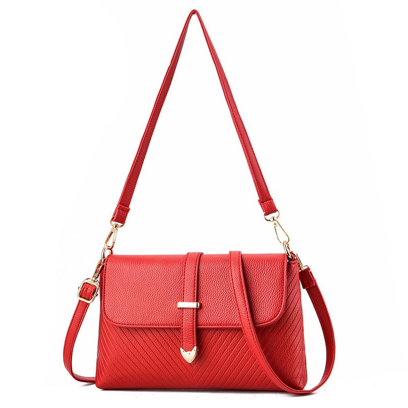New Fashion Trend Simple Casual Women's Bag One Shoulder Crossbody Bag Red