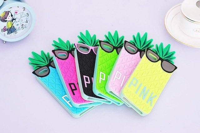 Victoria Secret Pineapple shape case back cover for iphone 4 5 5s 6