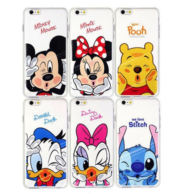 Soft TPU Case For Apple iPhone 4 4s  Cartoon Minnie Mickey Mouse Stitch Daisy Duck