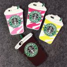 3D Cartoon Silicon Starbuck Coffee Cup Case Cover for Apple iPhone 4 4s 5 5s SE 6 6S 6