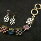 Checkered Earrings by Charles Albert