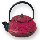 Red Hobnail Teapot