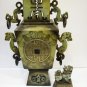 Jade Incense Burner with Foo Dog on Lid (Good Feng Shui)
