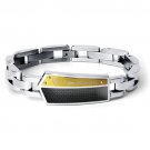 Lamborghini Energia Stainless Steel and Carbon Fiber Bracelet