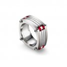 Lamborghini Corsa Titanium and Stainless Steel Ring - Size 11