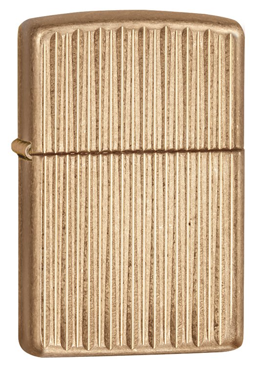 Zippo Engine Turn 1 Armor Tumbled Brass Windproof Lighter