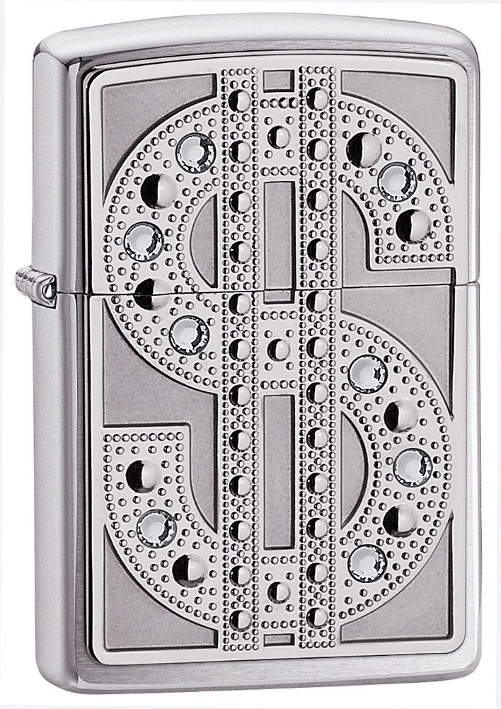 Zippo Bling Emblem High Polish Chrome Lighter