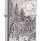 Zippo Timberwolves Emblem Brushed Chrome Lighter