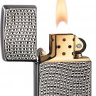 Zippo Cross Wave Ridge Black Chrome Windproof Lighter