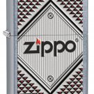 Zippo Red and Chrome Street Chrome Lighter