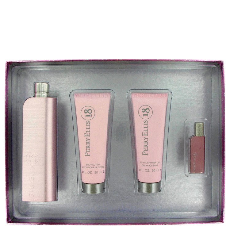 By Perry Ellis Gift Set - Eau De Parfum Spray +Shower Gel +Body Lotion + Mini EDP