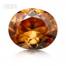 oval shape champagne cubic zirconia gemstone