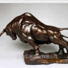 Bronze coffee Wall Street Fierce Bull OX Figure Statue Decorative furnishing articles