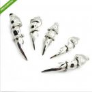 5pcs wholesale Men warrior knight steel armour full finger ring gothic PUNK lots