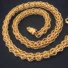 Fashionable man gold-plated necklace alluvial gold 24 k gold necklace