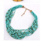 New European and American fashion ladies wedding national storm Bohemia multi-level m bead  necklace